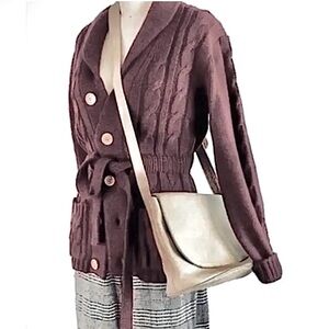 Coach Sonoma Flap 4903 Vintage Saddle Bucket Natural Grain Leather